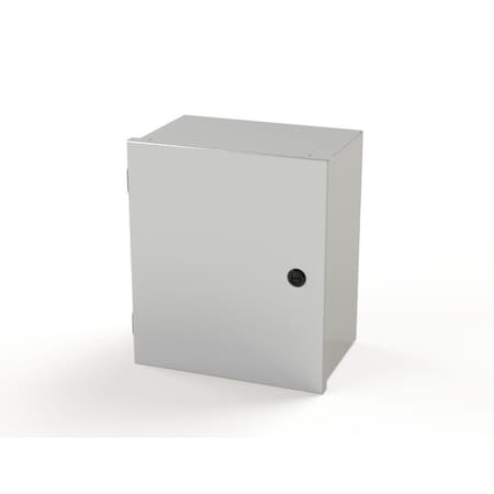 Saginaw Control & Engineering 1/4 Turn Latch Electrical Enclosures, 14 in H, 8 in D, 12 in W, NEMA 1, Carbon Steel SCE-14N1208LP